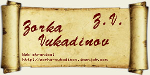 Zorka Vukadinov vizit kartica